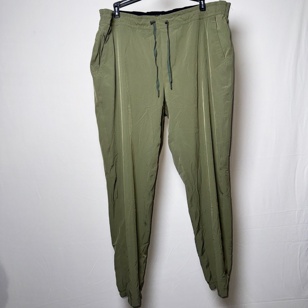 REI Co-op Mens XL Olive Green Active Joggers Hiking Pants Stretch Drawstring